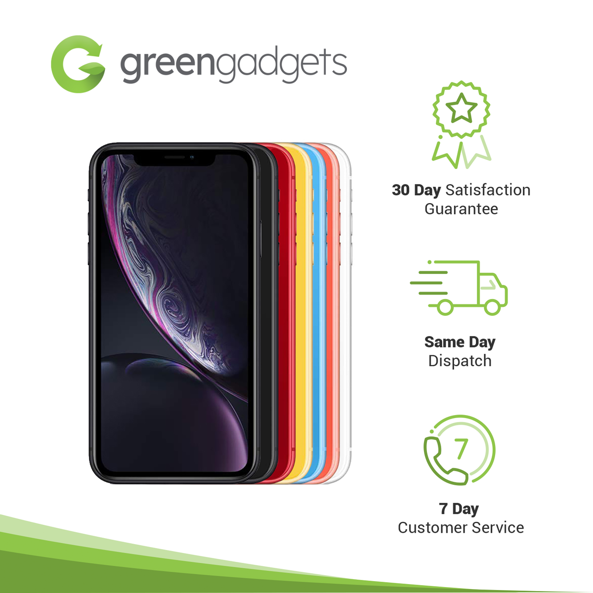 Apple iPhone XR - 64/128/256 GB Black Yellow Blue Coral White 