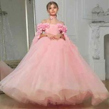 Wedding Party Dress for Girls Kids Fashion Lace Birthday Clothes Summer Evening