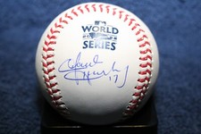 DAVID HENSLEY AUTOGRAPHED 2022 WORLD SERIES BASEBALL HOUSTON ASTROS