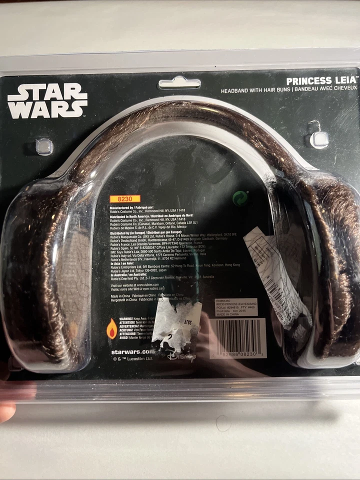 Star Wars Princess Leia Headband with Hair Buns Adult One Size - Image 4 of 4