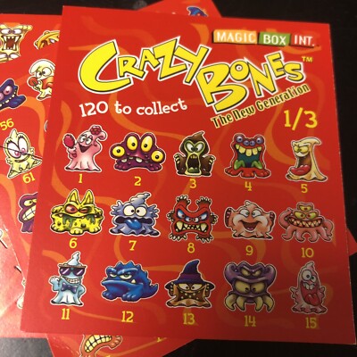 New Generation Gogos Crazy Bones Lot of Stickers Wrappers