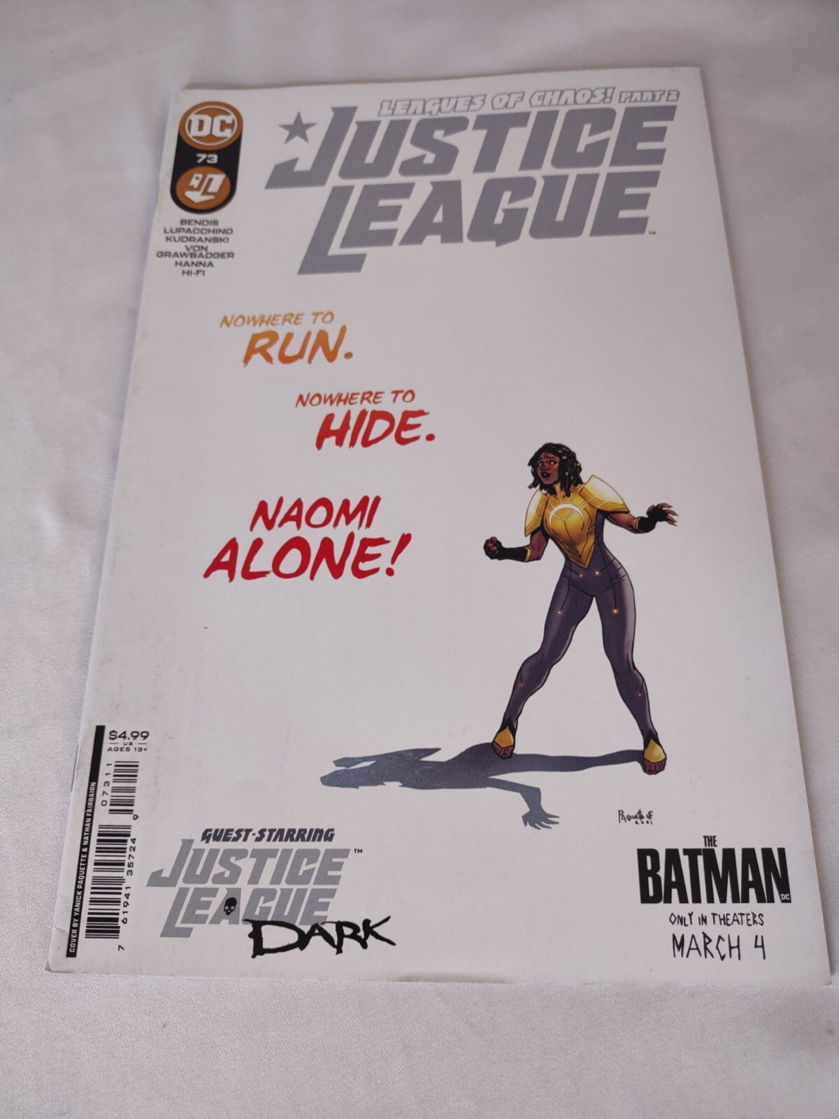 JUSTICE LEAGUE #73 COVER A PAQUETTE & FAIRBURN (DC 2022 1st Print) COMIC