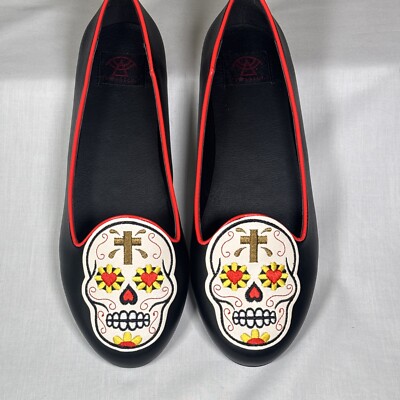 Strange Cvlt Cult flats Sugar Skull Day Of The Dead punk goth Halloween