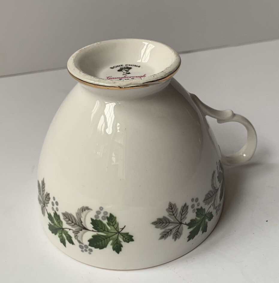 VINTAGE GAINSBOROUGH BONE CHINA FLORAL PATTERN CUP AND SAUCER SET