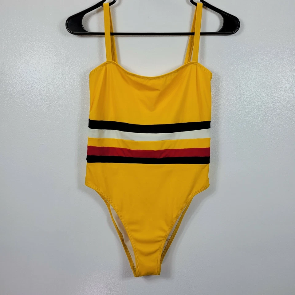 Купальник цельный женский однотонный и полосатый X Re/done желтый Malibu размер маленький - Изображение 2 из 4