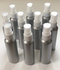 Botella de plástico PET plateado. 2 oz con pulverizador de niebla. Lote al por mayor 500 envío gratis