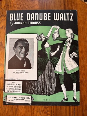Blue Danube Waltz By Johann Strauss Vintage 1935 Sheet Music