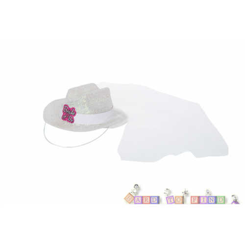 Bride to Be Mini White Cowboy Hat