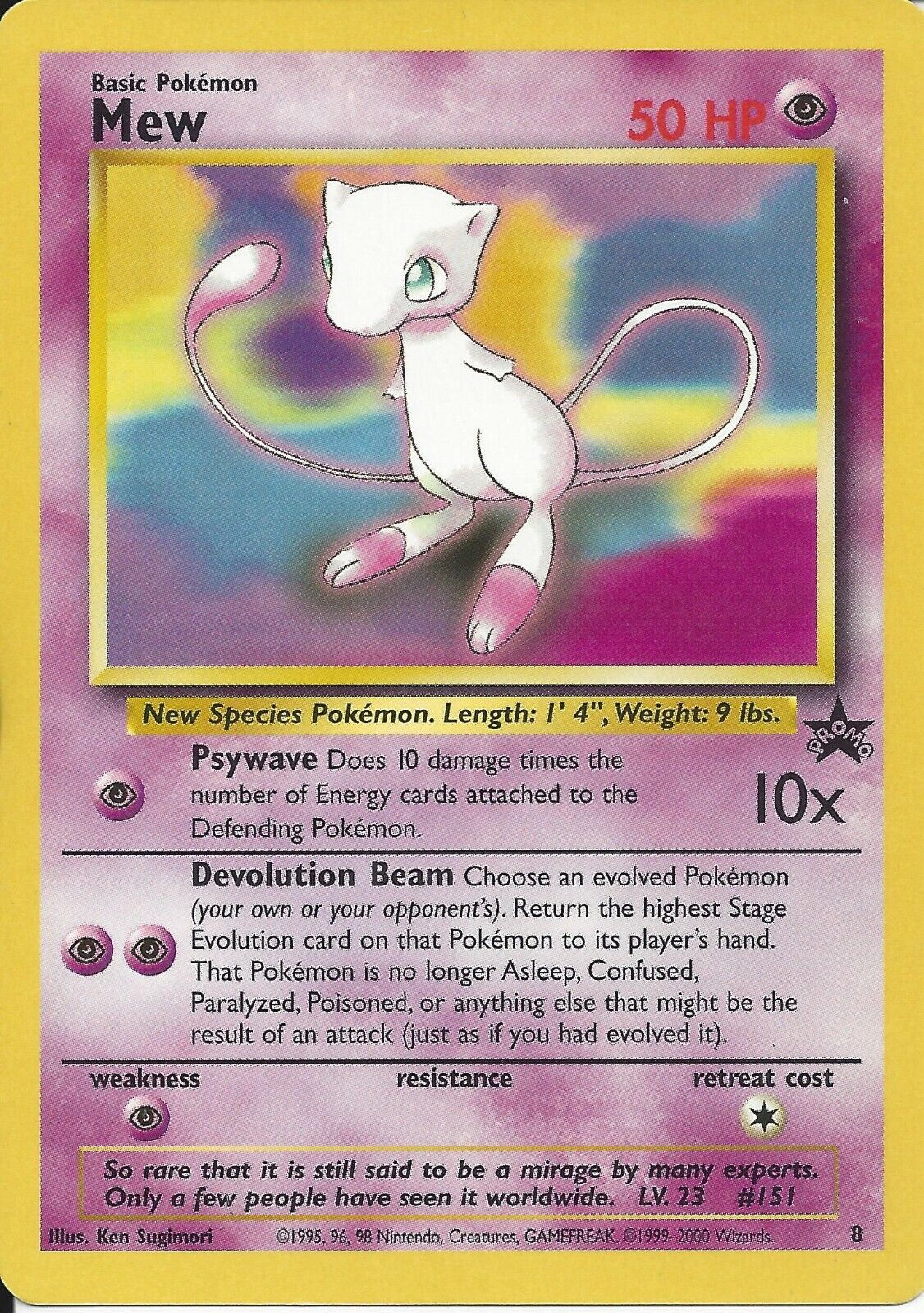 Card Mew XY110/183 da coleção XY Black Star Promos