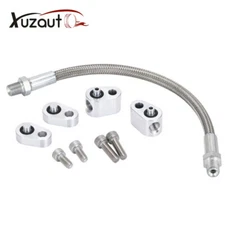 For LS LS1 Throttle Body Bypass Coolant Steam Port Crossover Hose Braided Kit