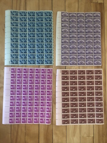Unused 18 Sheets of US Commemoratives (16-3¢ & 2-5¢) • (mostly 1940's) • AS-IS - Picture 5 of 5