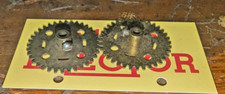 2 ORIGINAL LATE 1920's "CJ" BRASS FINISH NOT PAINT GEAR A.C. GILBERT ERECTOR SET