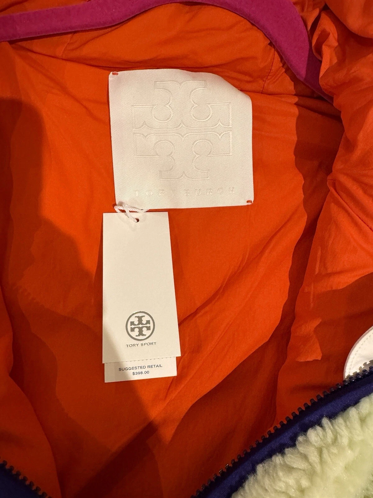 Tory Burch maglione oversize in pile con cappuccio taglia media