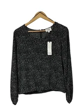 Olive and Oak Size Large Black White Long Sleeve Professional Versatile Cool Zip