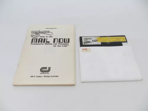5.25" Floppy Disk MAIL NOW Professional Mailing List Processor for the C-64