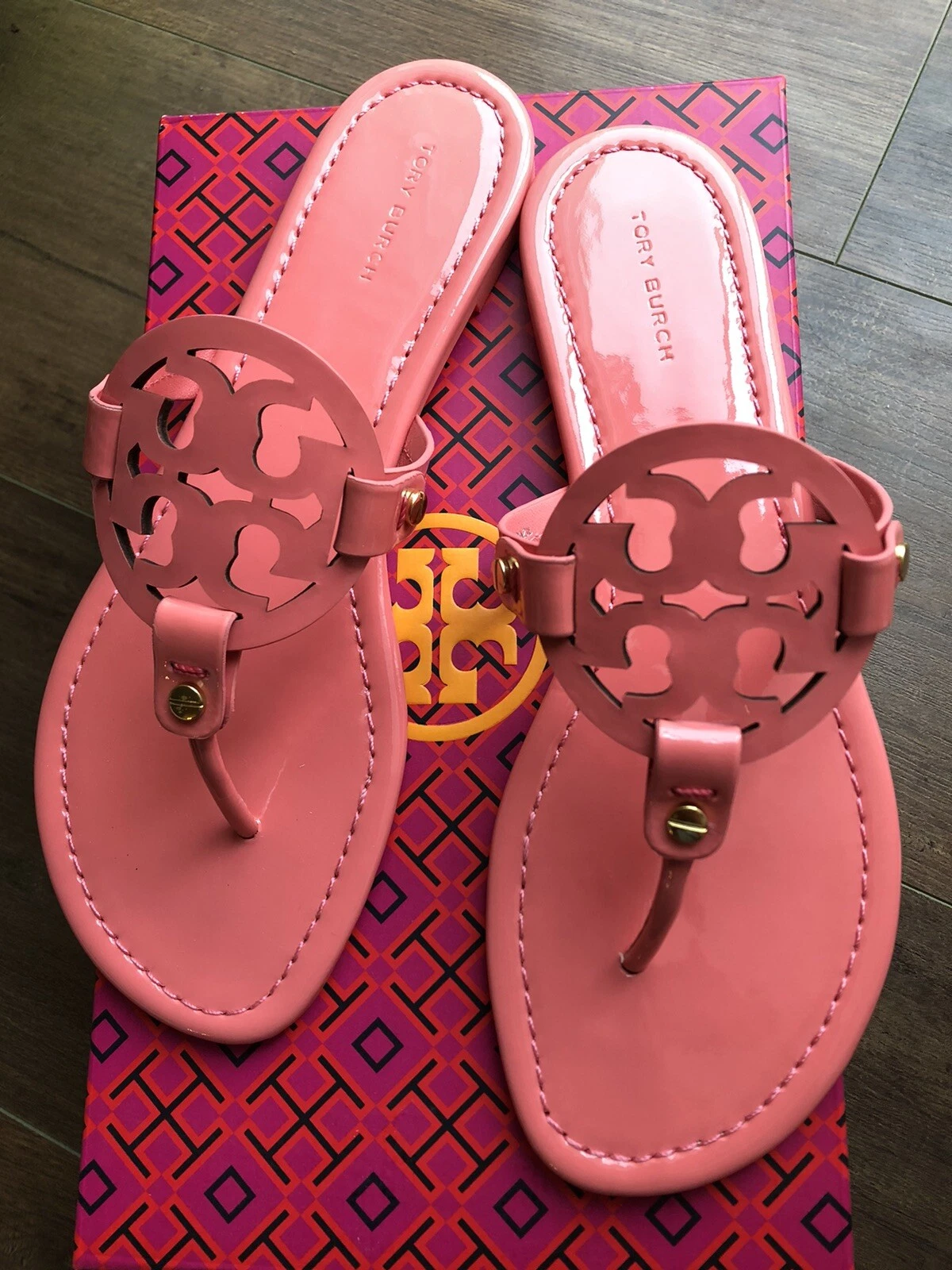 ON SALE New Tory Burch Miller Size 11 Patent Leather Sandals