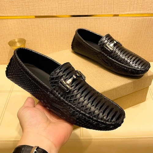 Loafers Men Soft Handmade PU Leather Shoes Men Flat Driving Shoes White Loafers - Picture 17 of 20