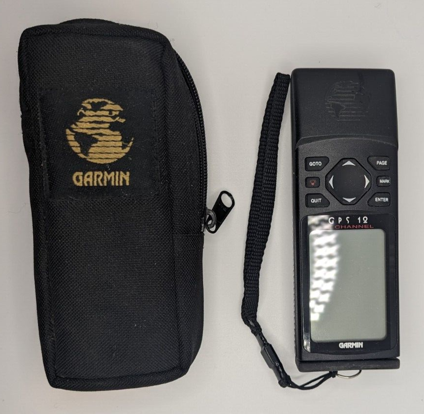 Garmin GPS 12 Handheld Personal Navigator in original box with