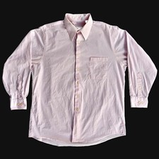 BCBG Attitude Dress Shirt Long Sleeve Button Up Cotton Pink Sz L 16.5 32/33