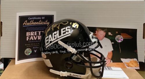 Brett Favre Signed Mini Helmet Southern Miss ‘89 limited edition 133 of 144  - Picture 1 of 6