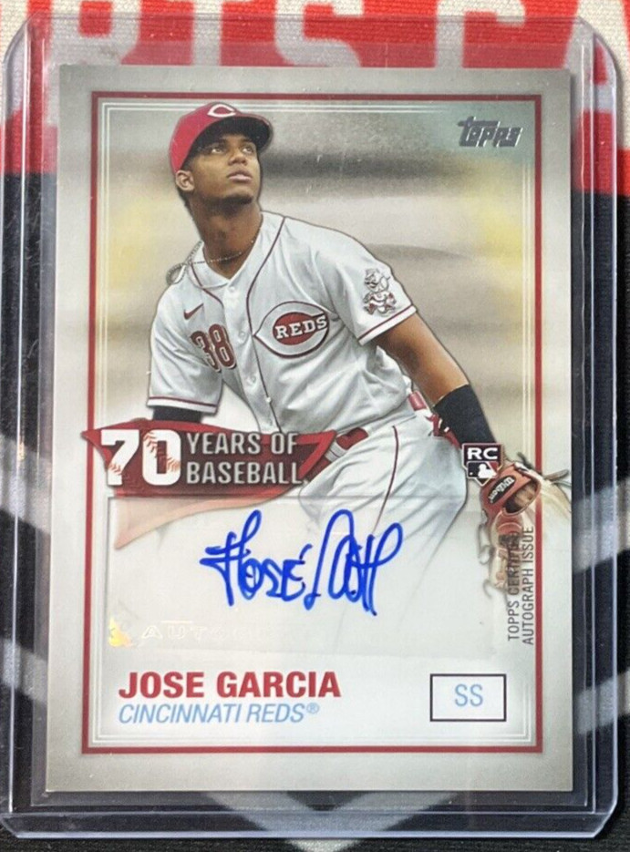 2021 Topps JOSE GARCIA RC Rookie AUTO 70 Years Of Topps #70YA-JGA