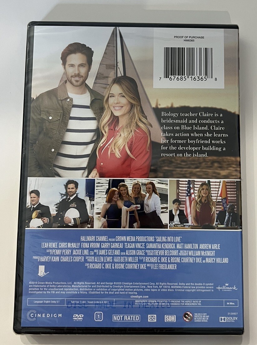 SAILING INTO LOVE New Sealed DVD A Hallmark Channel Original Movie Cuisine reunionnaise