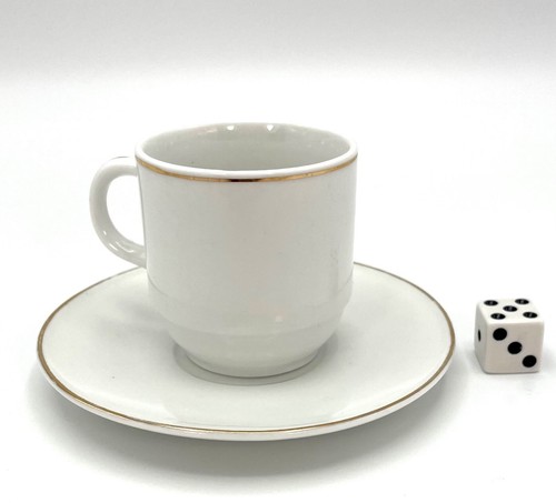 2" Chinese White with Gold Trim Espresso  / Demitasse Cup & Saucer - Bild 13 von 15