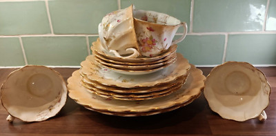Jones Shepherd & Co - Staffordshire Knott - Weißdorn 14-teiliges Bone China Teeservice