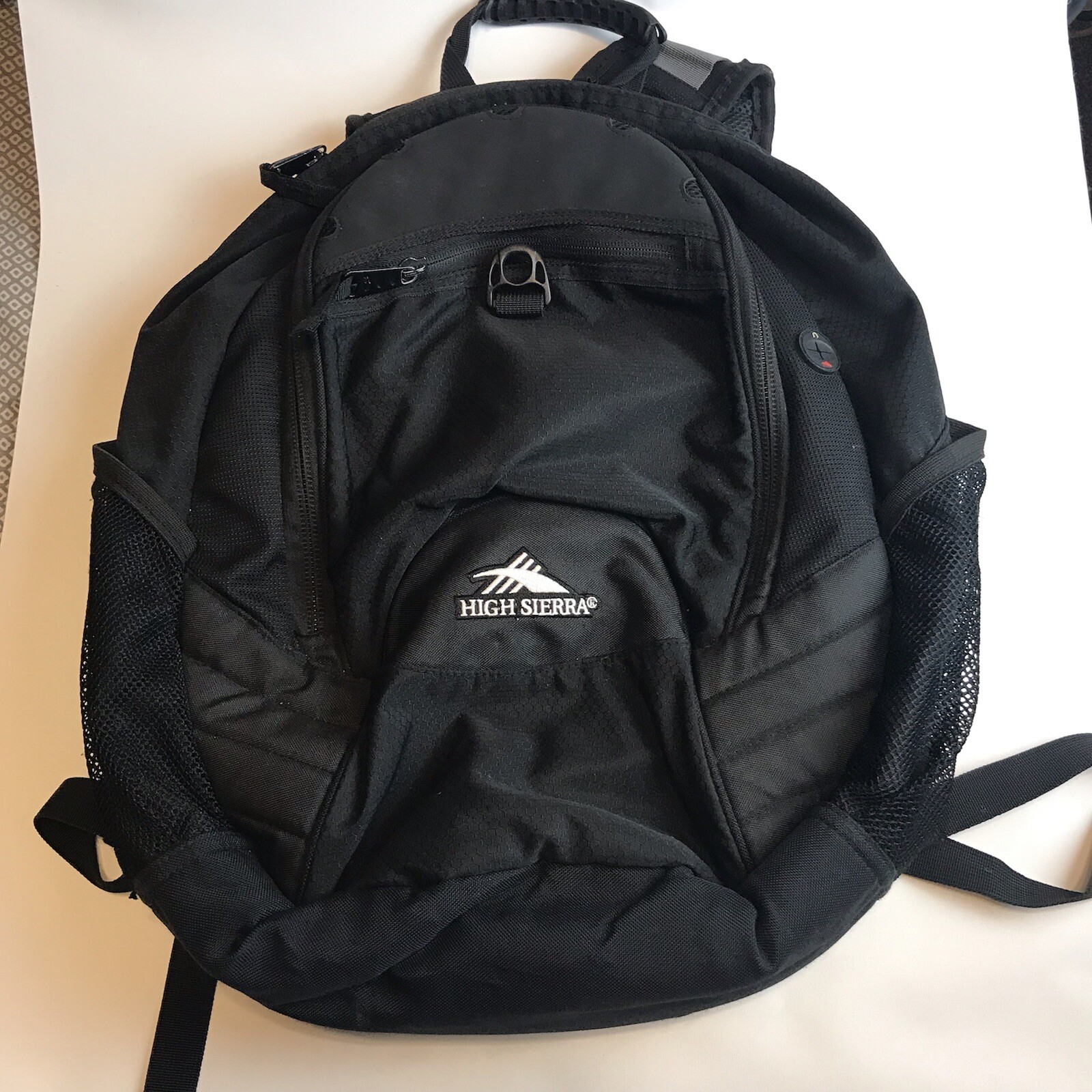 High Sierra Backpack Black Suspension Strap Stretch Gem