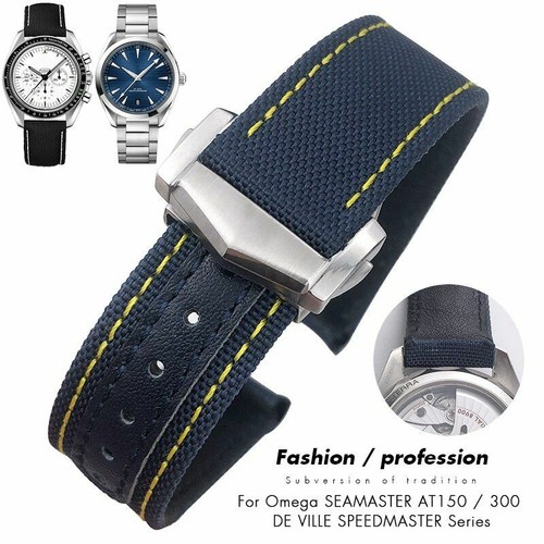 Curved End Strap Nylon Watch Band Fit 
