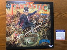 ELTON JOHN signed Captain Fantastic & The Brown Dirt Cowboy vinyl album PSA/DNA
