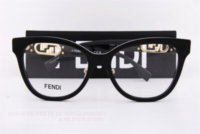 Brand New FENDI Eyeglass Frames FE 50093F 001 Black For