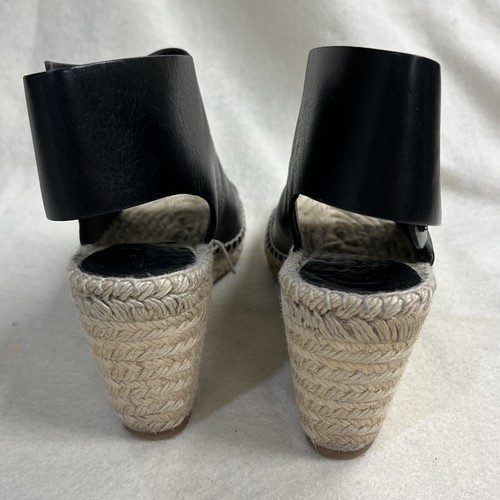 Sandalias CELINE para mujer EU 39 US 9 cuero negro alpargata cuñas - Imagen 6 de 12