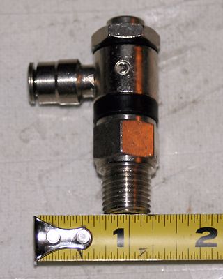 1/4'' NPT x 1/4'' OD Tube Push-in Swivel Angle Throttle Valve Schenk