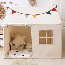 Kids Tent Indoor Playhouse, Play Kid 49.5 35.5 49.5 inch, Natural