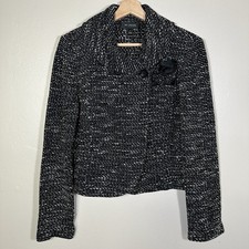 BEAUTIFUL St John Collection Knit Black Multi Jacket Skirt Suit Size 12