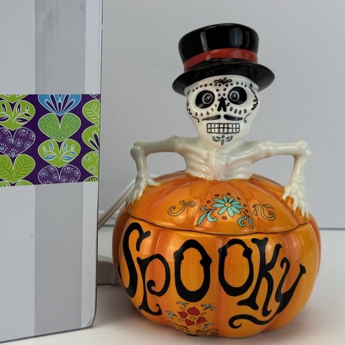 Scentsy Spooky Wax Warmer Skeleton Pumpkin Full Size Harvest Collection 2018