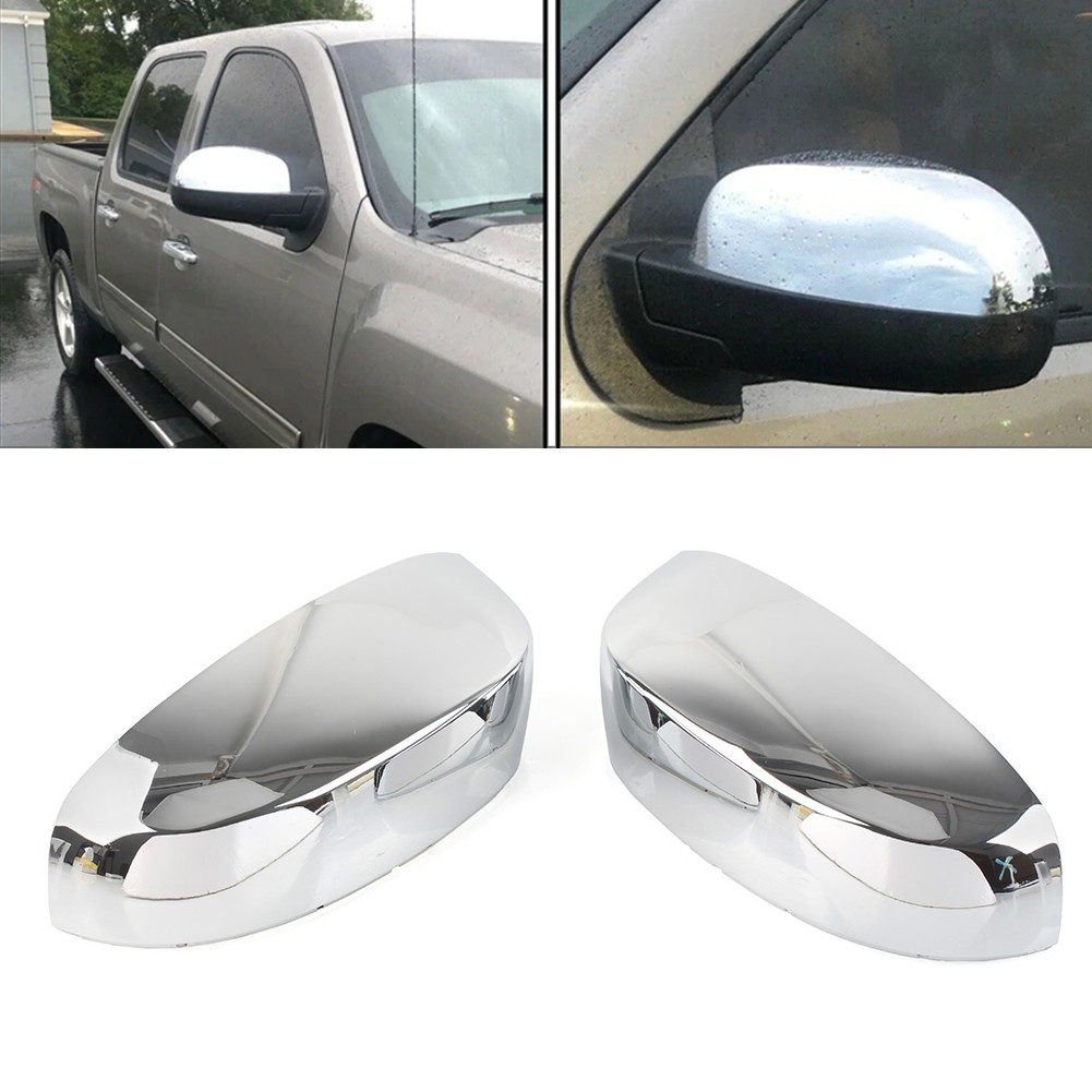 2x Rear View Mirror Cover For Chevrolet Silverado Avalanche Tahoe Suburban For GMC