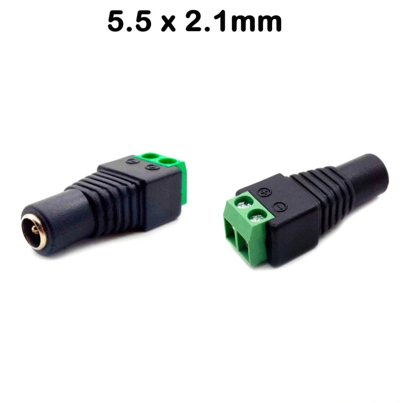 Connettore Jack Femmina 5.5MM X 2.1MM Per CCTV Connettori