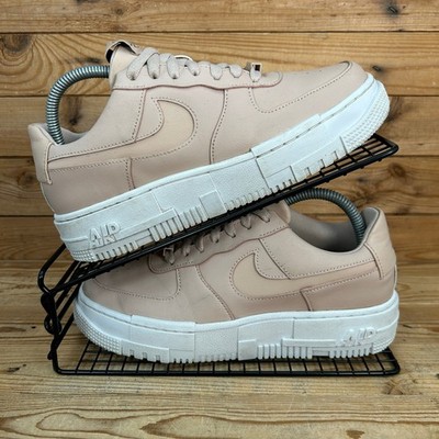 Nike Turnschuhe Damen UK 5,5 Air Force 1 Low Pixel Particle Beige Plateauschuhe