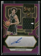 2023-24 Panini Select #RJ-WIL Jalen Wilson Rookie Jersey Autographs Purple /99