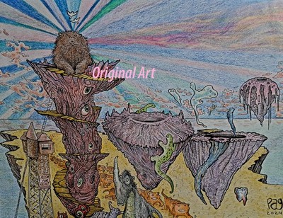 Surreal Landscape ART India ink color pencil Disney Development artist Gullerud