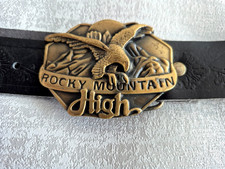 ROCKY MOUNTAIN HIGH EAGLE BUCKLE AND BELT RETRO