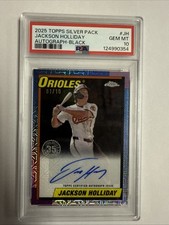 2025 Topps Series 2 Jackson Holliday Silver Pack Mojo Black Auto /10 PSA 10 Pop1