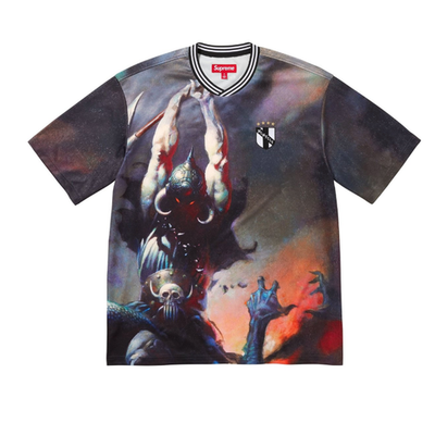 SUPREME FW24 FRANK FRAZETTA SOCCER JERSEY DEATH DEALER M-XL | eBay