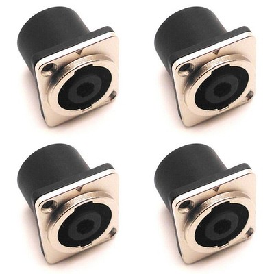 4pcs AFT 4 Pole Chassis Panel Mount Connector w/ Metal for Neutrik NL4MP