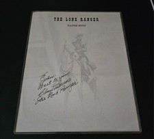 The Lone Ranger 8x10 Letterhead Autographed and Inscribed by Clayton Moore