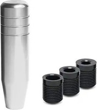 5" Gear Shifter Knob, Universal Aluminum Alloy Car Weighted Gear Color: Silver