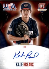 2014 USA Baseball 18U National Team Signatures #KB Kale Breaux Auto /499 - BB