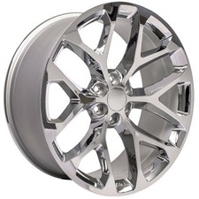 Chrome 24 Snowflake Single Wheel For Chevy Silverado Tahoe Gmc Sierra Yukon Chrome 24 Snowflake Single Wheel For Chevy Silverado Tahoe Gmc Sierra Yukon